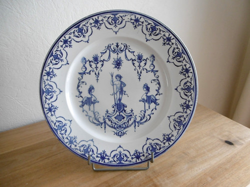Plat faience vieillard - plat,